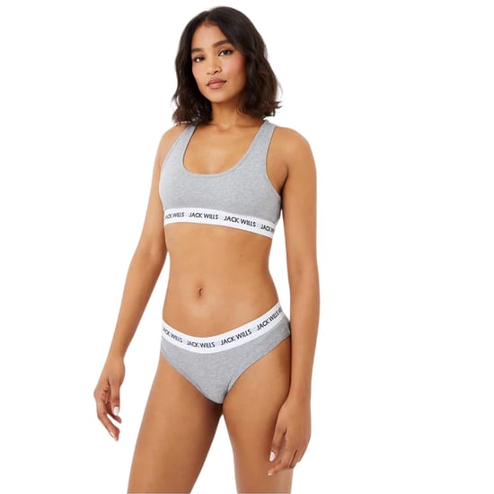 Jack Wills - "Dibsdall" Bralette für Damen, Baumwolljersey (2er-Pack) (Grau meliert) - Image 3