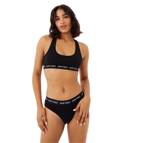 Jack Wills - "Dibsdall" Bralette für Damen, Baumwolljersey (2er-Pack) (Schwarz) - Image 1