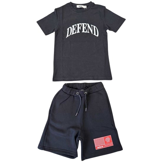 DFND London - T-Shirt und Shorts für Kinder (Schwarz) - Image 1