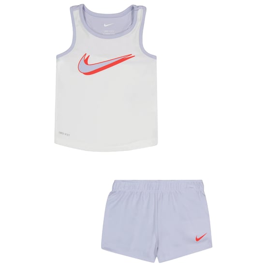 Nike - Set Oberteil & Shorts für Mädchen, Netzmaterial, Ärmellos (Violett) - Image 2