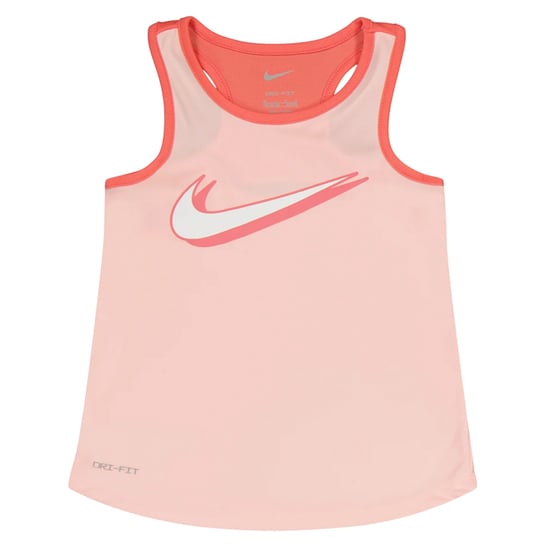Nike - Set Oberteil & Shorts für Mädchen, Netzmaterial, Ärmellos (Koralle) - Image 4