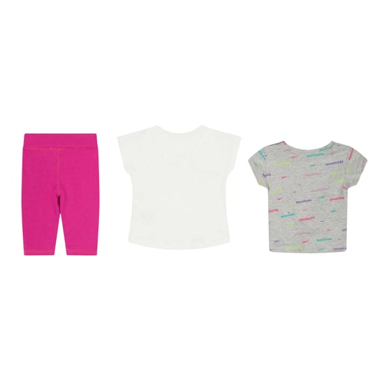 Reebok - Ober- und Unterteil-Set für Kinder (Pink/Weiß/Grau) - Image 2