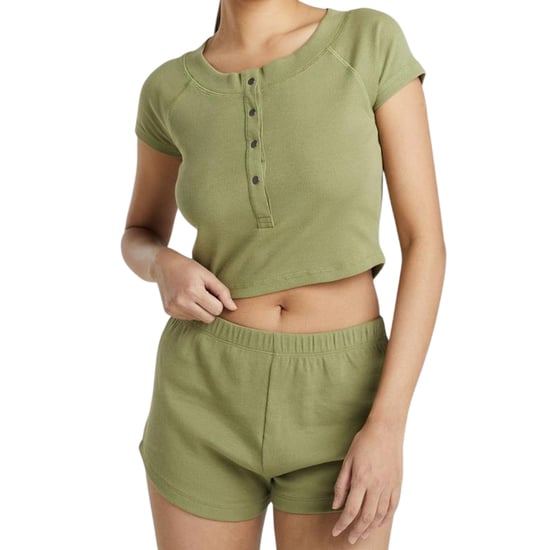 Brave Soul - Loungewear Set für Damen, Rippenstrick (Khakigrün) - Image 2