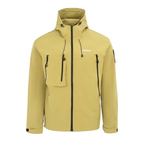 Firetrap - Windjacke für Herren, mit Kapuze, winddicht (Gelb) - Image 1