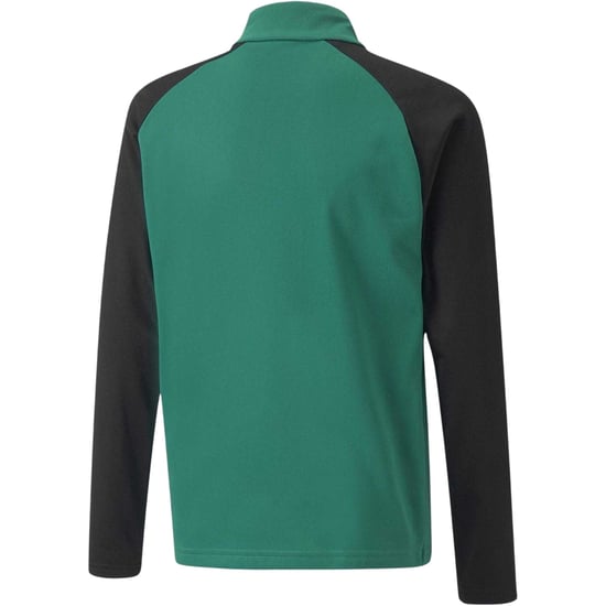 Puma - "TeamLIGA" Fleece-Oberteil für Kinder, mit kurzem Reißverschluss (Grün) - Image 2