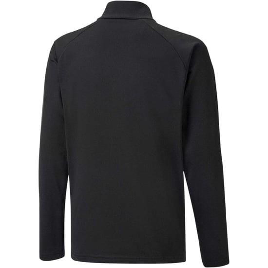 Puma - "TeamLIGA" Fleece-Oberteil für Kinder, mit kurzem Reißverschluss (Schwarz) - Image 2