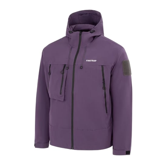 Firetrap - Windjacke für Herren, mit Kapuze, winddicht (Violett) - Image 3