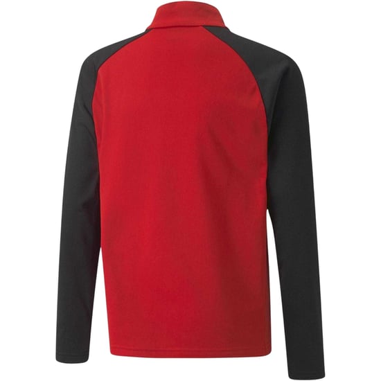 Puma - "TeamLIGA" Fleece-Oberteil für Kinder, mit kurzem Reißverschluss (Rot) - Image 2