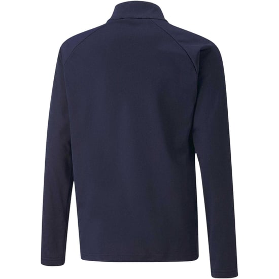 Puma - "TeamLIGA" Fleece-Oberteil für Kinder, mit kurzem Reißverschluss (Marine) - Image 2