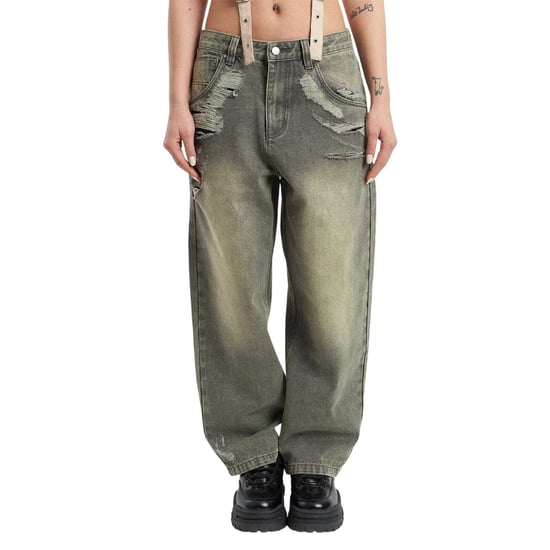 The Ragged Priest - "Crescent" Jeans für Damen (Grau) - Image 2