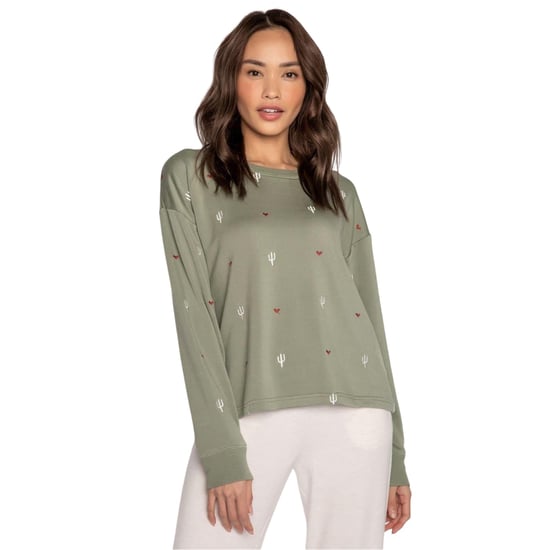 PJ Salvage - "Salvage" Hemd für Damen, Sweatshirt-Stoff (Oliv) - Image 2
