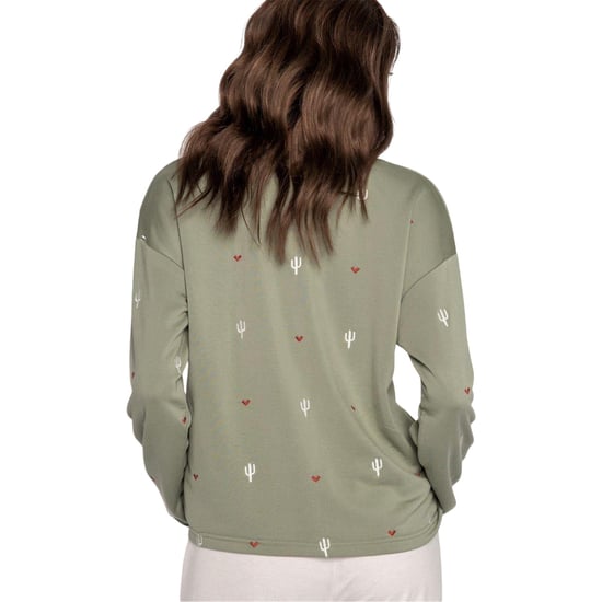 PJ Salvage - "Salvage" Hemd für Damen, Sweatshirt-Stoff (Oliv) - Image 3