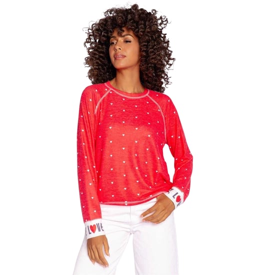 PJ Salvage - "Loved" Pullover für Damen, leger, Raglanärmel (Rot) - Image 1
