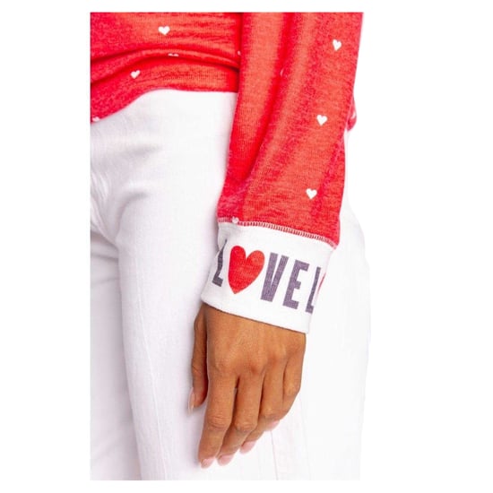 PJ Salvage - "Loved" Pullover für Damen, leger, Raglanärmel (Rot) - Image 3