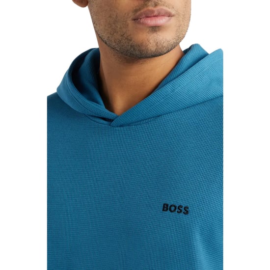 Boss - Schlafanzug-Oberteil für Herren, mit Kapuze, Langärmlig (Blau) - Image 3