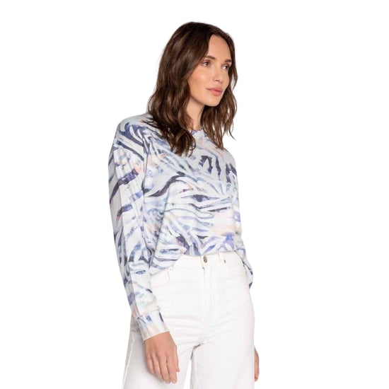 PJ Salvage - Schlafanzug-Oberteil für Damen, Jersey, Langärmlig (Blau Grau) - Image 3