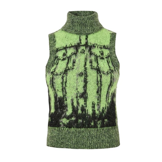 Diesel - "Sifnos" Top für Damen, Rollkragen, Jerseyware (Leuchtend Limone) - Image 1