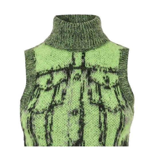 Diesel - "Sifnos" Top für Damen, Rollkragen, Jerseyware (Leuchtend Limone) - Image 2
