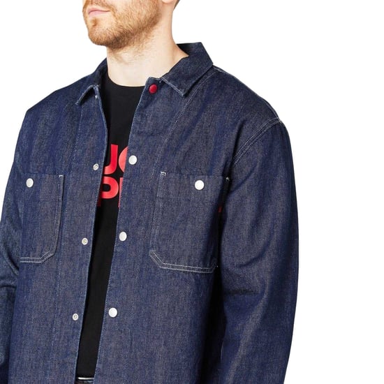 Hugo Boss - "X Replay" Hemdjacke für Herren, Denim, Übergroß (Dunkle Waschung) - Image 3