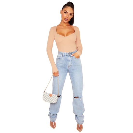 Missy Empire - Bodysuit für Damen, gerippt, Langärmlig (Rosa) - Image 1