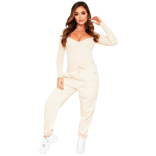Missy Empire - Bodysuit für Damen, gerippt, Langärmlig (Cremefarbe) - Image 1