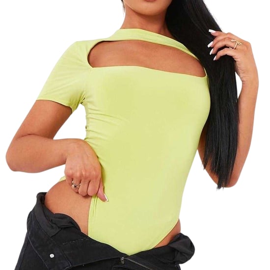 Missy Empire - Bodysuit für Damen, Ausschnitt, Bodycon, kurzärmlig (Limone) - Image 2