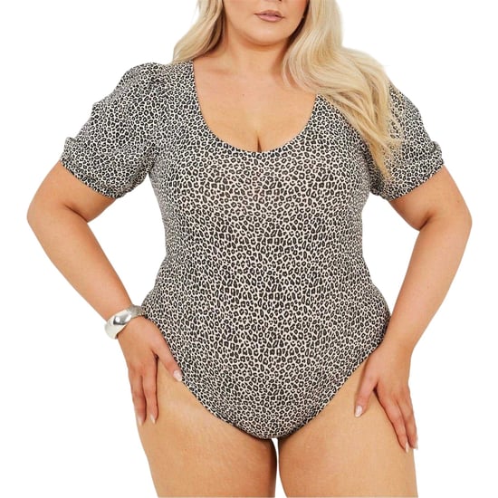 Brave Soul - Bodysuit für Damen, Plus, Puffärmel (Schwarz/Weiß) - Image 2