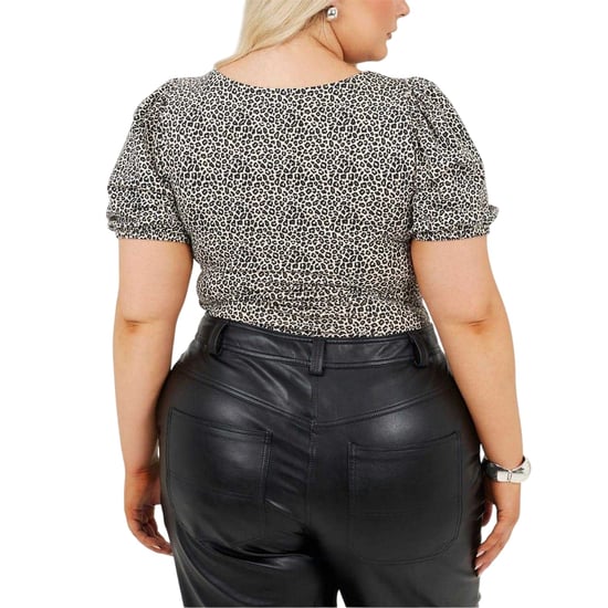 Brave Soul - Bodysuit für Damen, Plus, Puffärmel (Schwarz/Weiß) - Image 3
