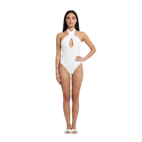 Missy Empire - Bodysuit für Damen, Plunge-BH, Bodycon (Elfenbein) - Image 1