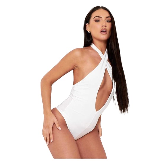 Missy Empire - Bodysuit für Damen, Plunge-BH, Bodycon (Elfenbein) - Image 2