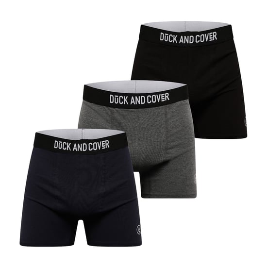 Duck and Cover - "Bronteen" Boxershorts für Herren, Baumwollmischung (3er-Pack) (Schwarz/Grau/Marine) - Image 1