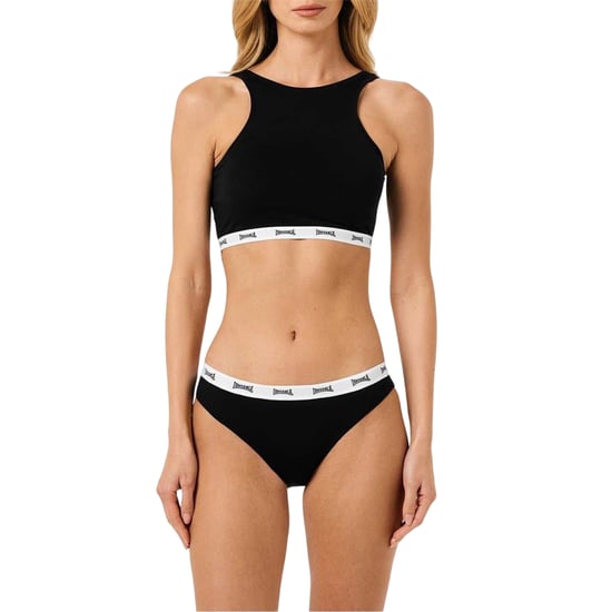 Lonsdale - Sport-BH für Damen, Baumwolle (Schwarz) - Image 2
