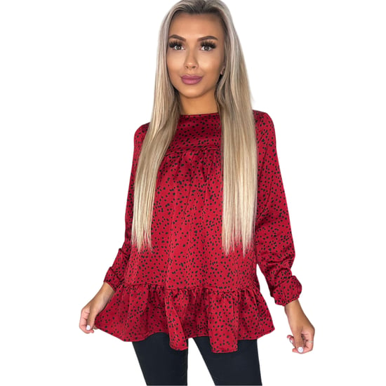 AX Paris - Kittel-Oberteil für Damen, Langärmlig (Rot) - Image 1