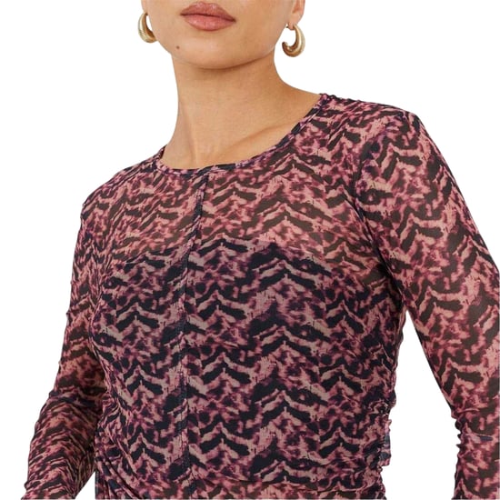 Brave Soul - Oberteil für Damen, Netzmaterial, Schmal (Pink/Marine) - Image 4