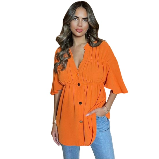 AX Paris - Kittel-Oberteil für Damen, V-Ausschnitt (Orange) - Image 2