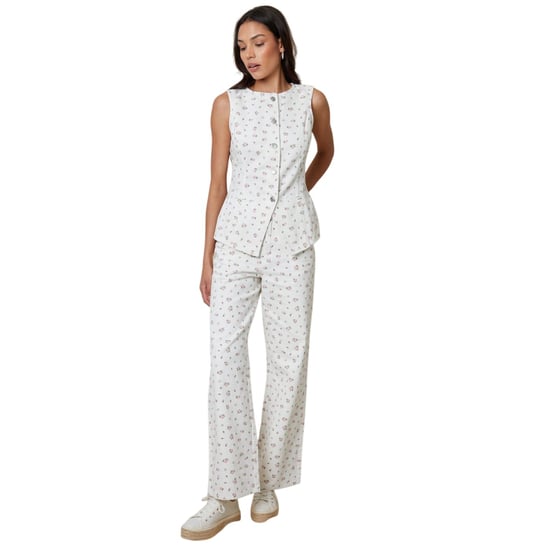 Threadbare - Top für Damen, Ärmellos (Weiß bedruckt) - Image 1