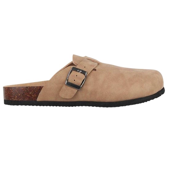Miso - Mules für Damen, Wildlederimitat, flach geformter Absatz (Sand) - Image 1