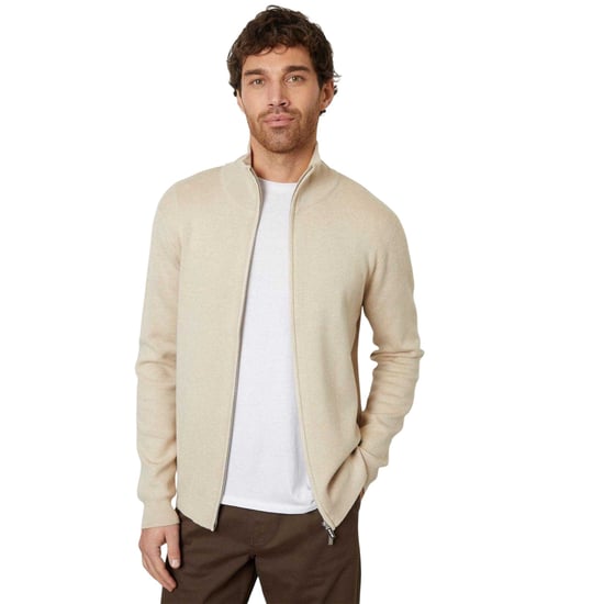 Threadbare - "Wynnstay" Strickjacke für Herren, Durchgehender Reißverschluss, Jerseyware (Hafermilch) - Image 4
