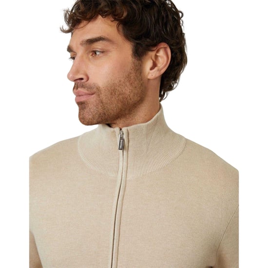 Threadbare - "Wynnstay" Strickjacke für Herren, Durchgehender Reißverschluss, Jerseyware (Hafermilch) - Image 5