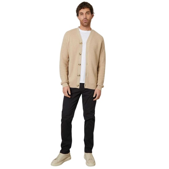 Threadbare - Strickjacke für Herren, Geknöpft, Texturierter Strick (Senffarben) - Image 1