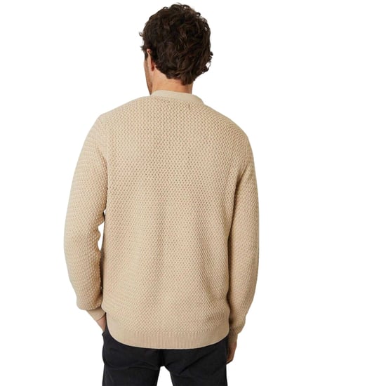Threadbare - Strickjacke für Herren, Geknöpft, Texturierter Strick (Senffarben) - Image 2