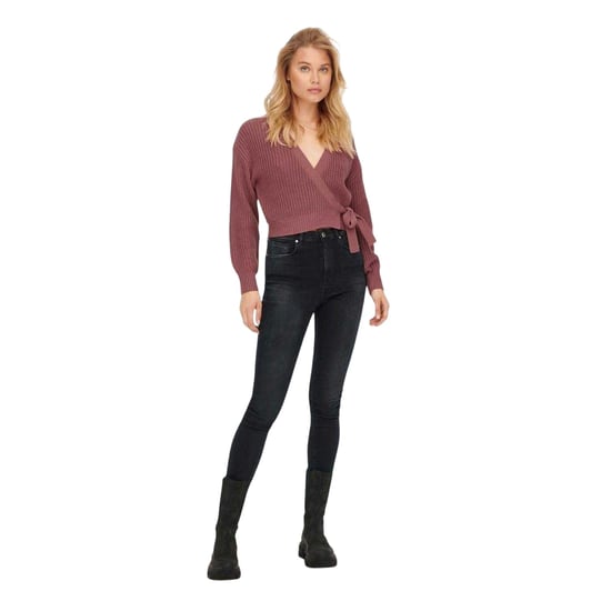 Only - Strickjacke für Damen, V-Ausschnitt (Rosa) - Image 1