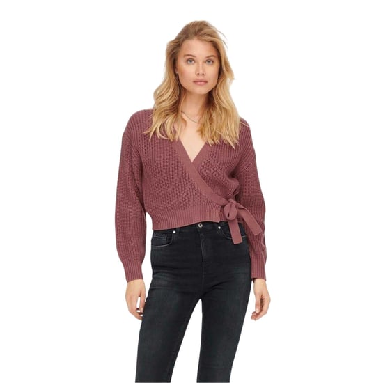 Only - Strickjacke für Damen, V-Ausschnitt (Rosa) - Image 2