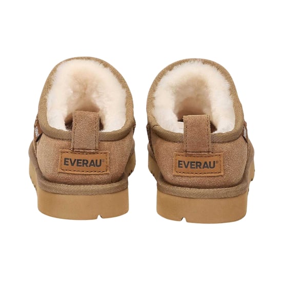 EverAu - Hausschuh-Stiefel für Damen, Wildleder, Flach (Kastanie) - Image 2