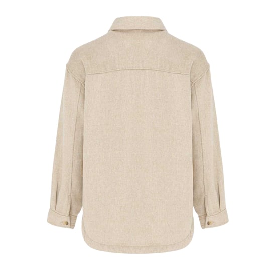 Miso - Hemd für Damen, Wolle, Langärmlig (Beige) - Image 2