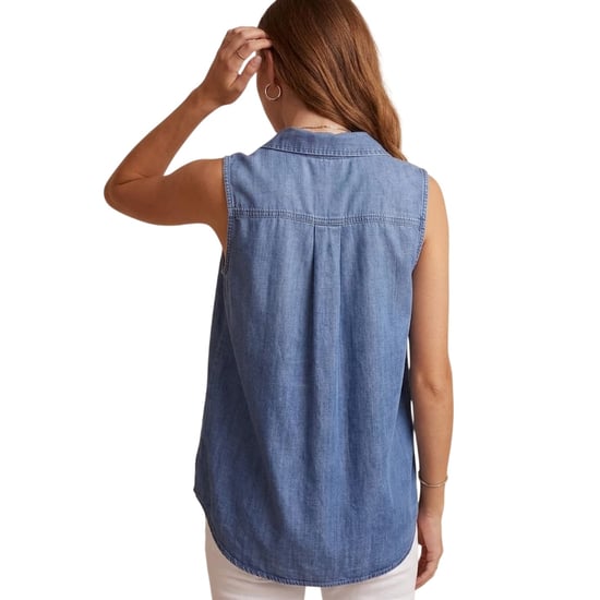 Bella Dahl - Hemd für Damen, Schlitz im Rücken, Denim, Ärmellos (Blau) - Image 2