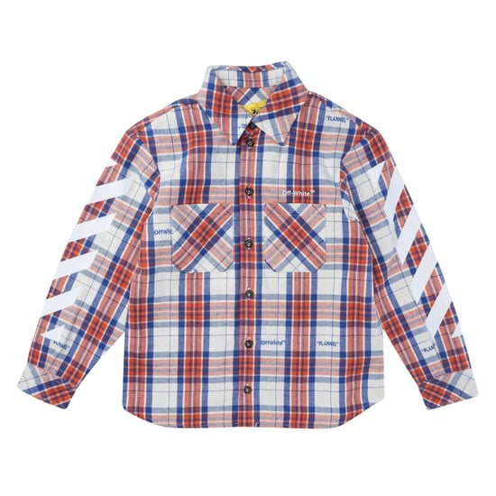 Off White - Hemd für Damen, Flanell (Rot/Blau/Weiß) - Image 1