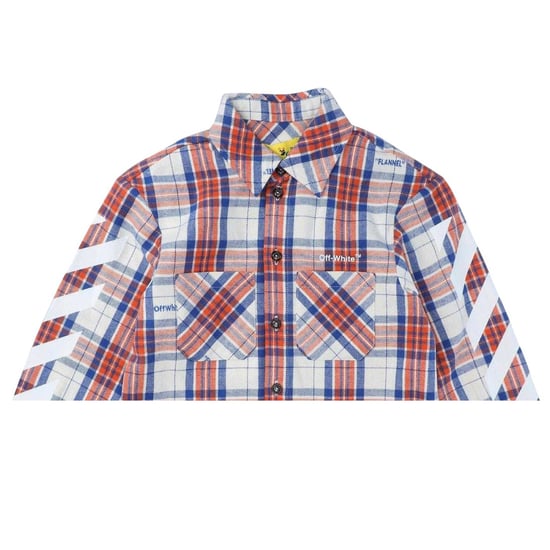 Off White - Hemd für Damen, Flanell (Rot/Blau/Weiß) - Image 3