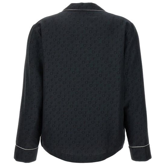 Off White - Hemd für Damen, Reverskragen (Schwarz) - Image 2