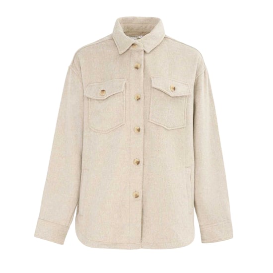 Miso - Hemd für Damen, Wolle, Langärmlig (Hellbeige) - Image 1